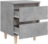 vidaXL Nachttisch mit Kiefernholz-Beinen Betongrau 40x35x50 cm 805859 Bild 5