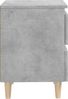 vidaXL Nachttisch mit Kiefernholz-Beinen Betongrau 40x35x50 cm 805859 Bild 4