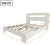 Celya Bettgestell mit Stauraum im Kopfteil, Holz (ohne Matratze, mit LED-Beleuchtung, integrierten Steckdosen), modernes Plattformbett Bild 2
