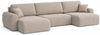 Kaiser Möbel Ecksofa mit Schlaffunktion und Bettkasten Ariel UXL aus Cordstoff Poso, U-Form,pflegeleichter Cordstoff,hoher Sitzkomfort Bild 3