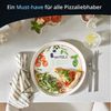 KHG 6er Set Pizzateller, extra groß mit 30cm Durchmesser in Napoli Print, perfekt für Gastro und Zuhause, hochwertiges Porzellan, Spühlmaschinengeeignet & perfekt Stapelbar Bild 2