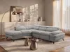 Vente-unique - SURDELI Sofa Stoff Grau - B 233 cm x H 79 cm x L 280 cm Bild 1