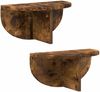 vidaXL Wandregal 2 pcs Geräucherte Eiche 38 x 19 x 19 cm Holzwerkstoff 891419 Bild 2