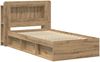 vidaXL Bettgestell mit Stauraum Artisan-Eiche 100 x 200 cm 3433446 Bild 3