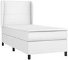 vidaXL Boxspringbett mit Matratze Weiß 100x200 cm Kunstleder 3128896 Bild 3