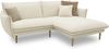 DOMO. collection Ecksofa 100 024, kleine Couch in L-Form, mit Taschenfederkern, bodenfreies Design, Holzfüße, Sofa, Polsterecke, Eckcouch, 222 x 159 x 86 cm (BxTxH), Farbe creme Bild 3