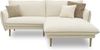 DOMO. collection Ecksofa 100 024, kleine Couch in L-Form, mit Taschenfederkern, bodenfreies Design, Holzfüße, Sofa, Polsterecke, Eckcouch, 222 x 159 x 86 cm (BxTxH), Farbe creme Bild 2