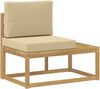 vidaXL Outdoor-Sofagarnitur 3 Stück Weiß und Beige Polyester 3388187 Bild 5