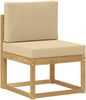 vidaXL Outdoor-Sofagarnitur 3 Stück Weiß und Beige Polyester 3388187 Bild 3