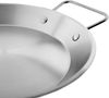 Bratpfanne mit Doppelgriff Paellapfanne Metalltablett Edelstahl Antihaft 24 cm Bild 5