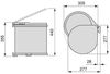 emuca 8035815 Abfalleimer 13 Liter ab 40 cm Schrankbreite, Kunststoff weiß Bild 2