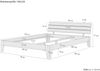 Weißes Doppelbett in Überlänge 160x220 Bettgestell Holzbett Massivholz Kiefer Weiß V-60.54-16-220WFederholzrahmen inkl. Bild 3
