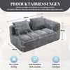 2-Sitzer Sofa B 158 x T 90 x H 60 cm aus Chenille in Grau mit Chaise-Lounge-Komfort Bild 5