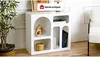 Vente-unique - LUELA Konsole Holz, Platte Weiß - B 37 cm x H 74 cm x L 80 cm Bild 2