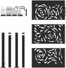 vidaXL Gartentor Schwarz 100x150 cm Stahl Flammendesign 4100991 Bild 4