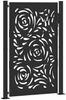vidaXL Gartentor Schwarz 100x150 cm Stahl Flammendesign 4100991 Bild 2