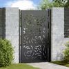 vidaXL Gartentor Schwarz 100x150 cm Stahl Flammendesign 4100991 Bild 1
