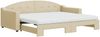 vidaXL Tagesbett Ausziehbar mit Matratzen Creme 90x200 cm Stoff 3197552 Bild 2