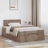vidaXL Ottoman-Bett mit Matratzen & LEDs Cappuccino-Braun 120x190cm 3312146 Bild 3