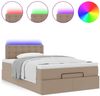 vidaXL Ottoman-Bett mit Matratzen & LEDs Cappuccino-Braun 120x190cm 3312146 Bild 4