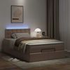 vidaXL Ottoman-Bett mit Matratzen & LEDs Cappuccino-Braun 120x190cm 3312146 Bild 2