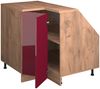 Eck-Küchenschrank für Dachschrägen R-Line Rot Hochglanz 75.6 cm mit 1 Tür, Schrankkorpus 60 cm Tiefe Vicco Bild 3