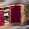Eck-Küchenschrank für Dachschrägen R-Line Rot Hochglanz 75.6 cm mit 1 Tür, Schrankkorpus 60 cm Tiefe Vicco Bild 4