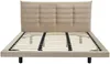 Vente-unique - NISATIO Bett Stoff Beige - B 219 cm x H 107 cm x L 186 cm Bild 4