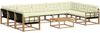 vidaXL Outdoor-Sofagarnitur mit Kissen 10 pcs Weiß und Creme 3389096 Bild 2