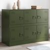 Sideboard, Kommode Olivgrün 99x39x73 cm Stahl j2267p Bild 2