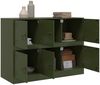 Sideboard, Kommode Olivgrün 99x39x73 cm Stahl j2267p Bild 5