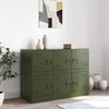 Sideboard, Kommode Olivgrün 99x39x73 cm Stahl j2267p Bild 3