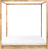 Himmelbett Holz HERLIERE 180 x 200 cm Hellbraun Bild 4