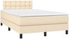 Boxspringbett mit Matratze & LED Stoff Creme 120x200 cm, Härtegrad: H2 [3133466] Bild 3