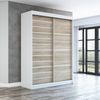 Schwebetürenschrank COLIN 2-türig Schrank 160 cm Farbe: Weiß , sonoma Bild 2