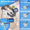 KIDUKU® Hochstuhl Baby 3in1 mit Neugeborenenaufsatz + Lätzchen, Spielbogen & Tisch | Kinderhochstuhl klappbar mit Liegefunktion | Kombihochstuhl höhenverstellbar | Babystuhl mitwachsend 0-36 Monate Bild 2