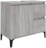 vidaXL Badschrank Grau Sonoma 65x33x60 cm Holzwerkstoff 819834 Bild 2