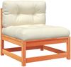 vidaXL 6-tlg. Garten-Sofagarnitur mit Kissen Wachsbraun Kiefernholz 3299608 Bild 5