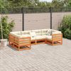 vidaXL 6-tlg. Garten-Sofagarnitur mit Kissen Wachsbraun Kiefernholz 3299608 Bild 3
