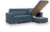 Ecksofa Schlafsofa Sofa CANTON in Stoff Liverpool Azurblau Ottomane Rechts Bild 3