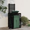 vidaXL Mülltonnenbox Schwarz 84x90x128,5 cm Massivholz Kiefer 825104 Bild 3