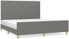 vidaXL Polsterbett mit hohem Kopfteil Stoff Dunkelgrau 180x200 cm Bild 2