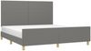 vidaXL Polsterbett mit hohem Kopfteil Stoff Dunkelgrau 180x200 cm Bild 3