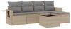 vidaXL 6-tlg. Garten-Sofagarnitur mit Kissen Beige Poly Rattan 3220098 Bild 2