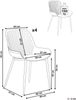 Esszimmerstuhl 4er Set KLEVE Beige Bild 2