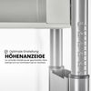 bümö höhenverstellbarer Schreibtisch Z-Serie 160x80 cm in Eiche, Gestell in Silber - PC Tisch für's Büro manuell höhenverstellbar, Computertisch verstellbar, ZS-16-E-S Bild 3