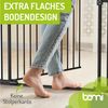 BOMI Türschutzgitter Treppenschutzgitter Merle Flatstep, Babygitter flacher Steg, 63-217 cm (verschiedene Größen, klemm- & verschraubbar), 2-Wege-Öffnung, geprüftes Kindergitter, extra breiter Durchgang Bild 3