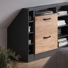 Dachschrägenschrank Rion Anthrazit 15 x 81.6 cm mit 4 Fächern Vicco Bild 5