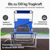 CASARIA® 2er Set Sonnenliege mit Dach Klappbar Gartenliege Wetterfest Liege Blau Bild 5