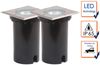 2er SET Außen Bodeneinbaustrahler 11 x 11cm IP65, Edelstahl, bis 1500 kg Bild 3